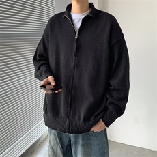 原宿时尚潮流长袖立领流行青少年美式潮流拉链开衫毛衣外套M280，男装针织衫/毛衣，星座506