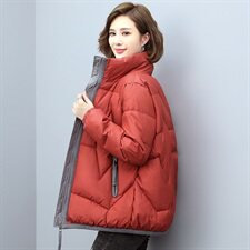 2024秋冬新款时尚气质修身显瘦长款双排扣大衣，女装棉衣/棉服，梦芯尔