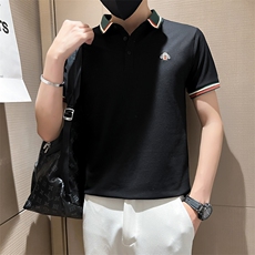82906-P45男士短袖t恤韩版潮流修身翻领polo衫夏季精神小伙，男装T恤，电商D310B-1