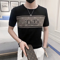 夏季男士t恤修身半袖潮流休闲圆领体恤帅气青年休闲半截袖T3345，男装T恤，星座1116A-2（原606A-1）