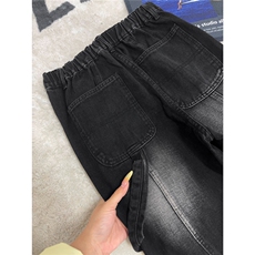 B221美式ins高街暗黑拼接宽松直筒工装牛仔裤LK26641-特P45控78，男装牛仔裤，电商B221
