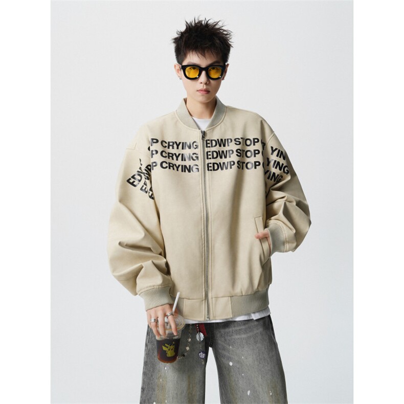 706-LK9775-P68特P现货秋季美式印花飞行夹克男士棒球服外套，男装夹克，星座706