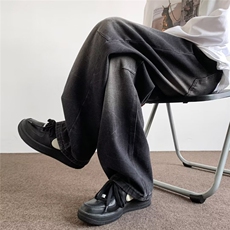 美式高街牛仔裤男韩版潮流渐变色2024夏季新款ins长裤RK1610-P45，男装牛仔裤，星座412-3
