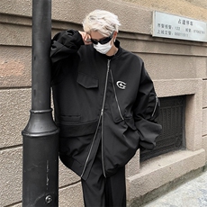 美式设计感棒球服夹克男女复古宽松小众百搭工装外套J8529-P58，男装夹克，星座1008