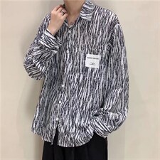 长袖衬衫男港风日系外套C735P35