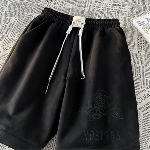 23夏季新款麂皮绒烧花短裤休闲裤A316-1K1123P50控68图片