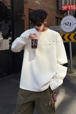 小众设计金属装饰卫衣T恤春夏打底设计高街痞帅潮男打底衫长袖P45，男装T恤，电商B319