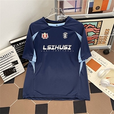 速干运动美式投篮服篮球短袖训练拼接复古街头t恤斗志主题，男装T恤，星座506