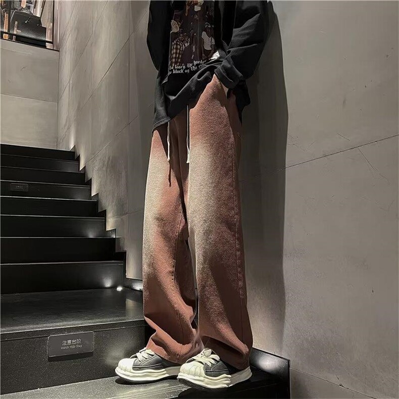 牛仔裤男秋季潮大码休闲裤子高街T1616P40图片