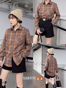 加绒衬衫,女装衬衫,依伊贝诺