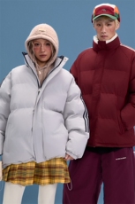 ！冬季条纹五防立领加绒加厚棉衣情侣撞色棉服外套MY7777-P68，男装棉衣，星座610B-1