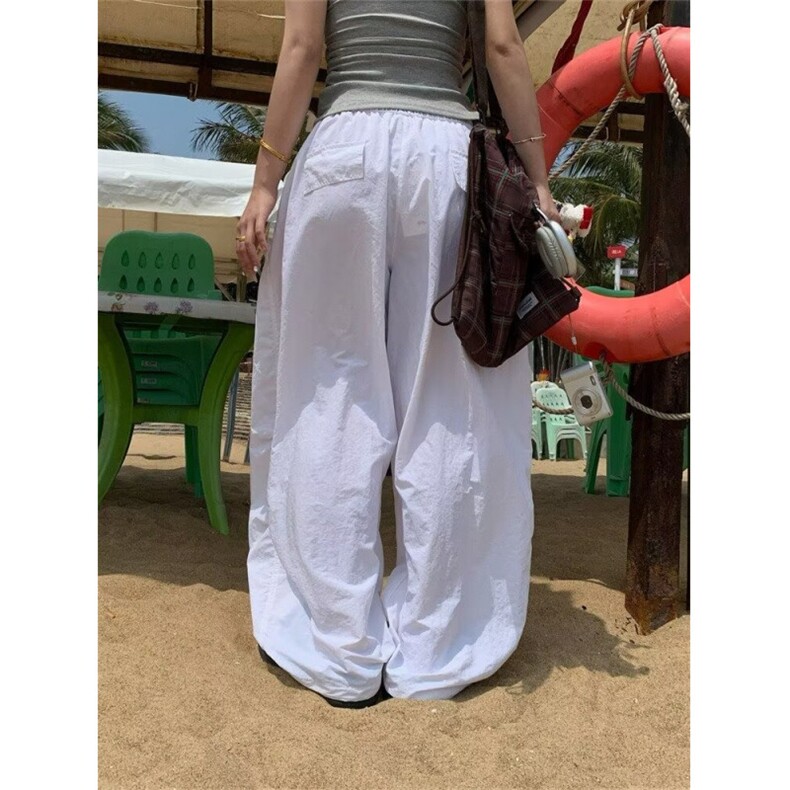 薄款男士速干休闲裤松紧腰宽松阔腿裤百搭潮流抽绳收脚网络图,男装休闲裤,星座410-6（原星座1304-1）