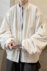 飞行员夹克男解构设计棒球领短外套男XH24-P70，男装夹克，电商B367