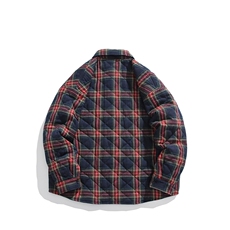 特P68无差价冬装新款百搭格子棉衣-HS2150G日系白底，男装棉衣，电商A003