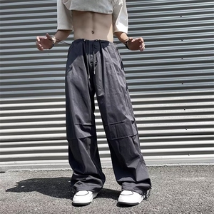 春秋潮流宽松腰长裤直筒宽松型潮青春流行工装裤B65P42图片
