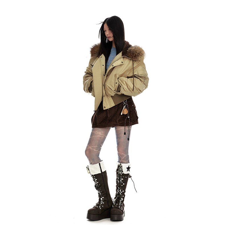 网图[现货座山雕羽绒服]连帽大毛领加厚外套女5D1200TP220368,男装羽绒服,电商A102