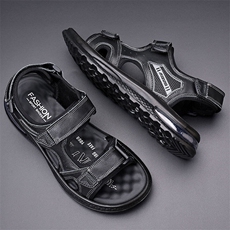 X4980-p135凉鞋男运动款夏季休闲沙滩鞋男真皮气垫凉拖鞋，男鞋凉鞋，星座1407-3