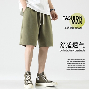 休闲短裤男生夏季宽松弹力五分裤卫裤直筒运动裤子 XD1750特批32图片