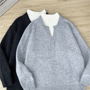 1506-1/MLR3101/P69高质量潮牌男女同款高龄毛衣宽松时尚百搭图片