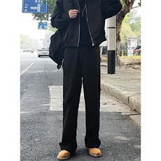秋冬加厚毛呢小西裤男士休闲裤商务修身直筒长裤子8250/P55/控88，男装西裤，星座1412-2