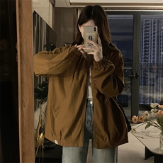 2024年新款港风美式潮流宽松百搭立领风衣夹克外套女JK1261-P75，男装夹克，星座313A(原308A-2)