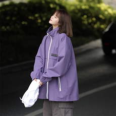 815A-MJ78622-58特秋冬贴标立领服外套夹克潮牌冲锋衣服女，男装夹克，星座815A