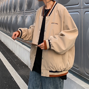 新款上市潮牌情侣春季上衣宽松休闲夹克外套CYJK2126-P45,蓝色无袖打底连衣裙怎么搭配什么外套图片