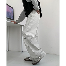 春季新款侧边条纹可束脚打褶冲锋裤登山裤男女C7049-TP3568，男装休闲裤，电商A102
