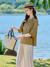 现货新品刺绣2026年夏季时尚品质女士两件套套装，女装套装/套裙，依万里