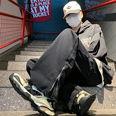 2023美式vibe裤脚拉链牛仔裤男高街潮牌修身显瘦裤，男装牛仔裤，星座716-2