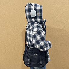 春装新款格子连帽衬衫潮流宽松夹克百搭休闲上衣A086-SY6292-P50，男装夹克，电商基地A086