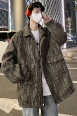 小香风外套男呢子大衣休闲轻熟风夹克秋冬装上衣J1062P95，男装夹克，电商A157