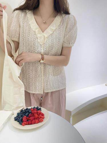 夏季新款蕾丝花边小衫，其它，miluroom