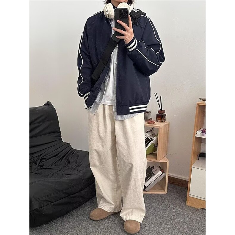 春季潮棒球服男飞行员情侣装工装春秋外套夹克上衣棒球衫 JF020图片