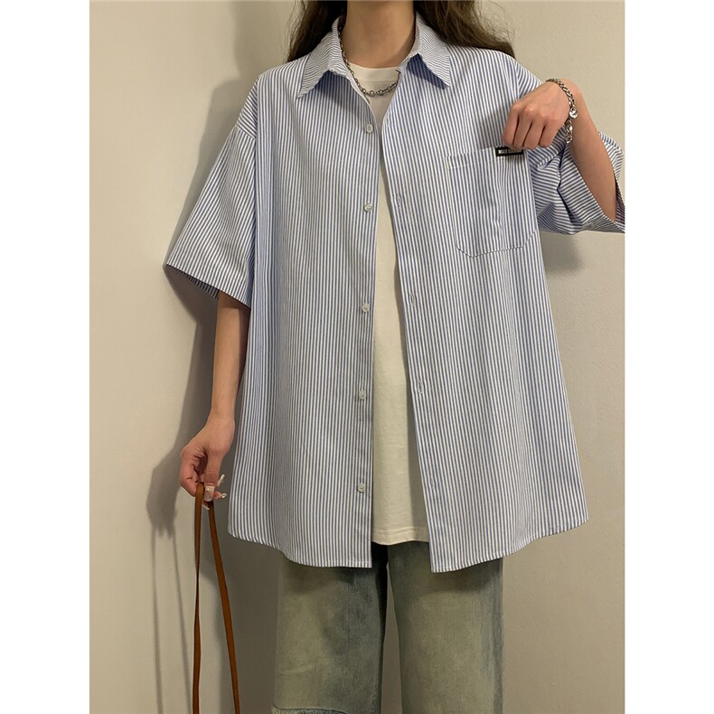 中性夏装2026新款短袖衬衫夏季薄半袖衬衣男女装半袖外套HK14-P43,男装衬衫,电商A233-1