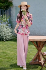 现货！夏季新款2025套装女时尚气质优雅简约洋气时髦两件套，女装套装/套裙，涵墨