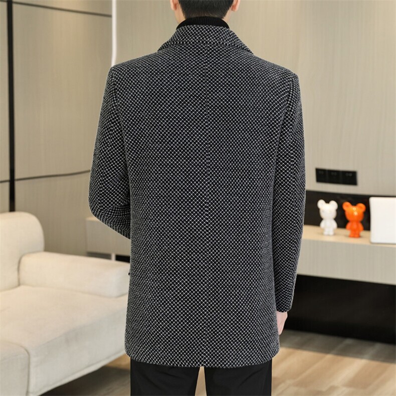 鹅绒内胆高品质毛呢大衣中长款加厚羽绒服外套上衣男D228P220,男装羽绒服,电商B226-2（原B217-2）