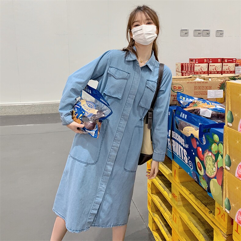 2024年春装宽松工装牛仔连衣裙212A-8821-P135-K188,女装连衣裙,浙宝212A