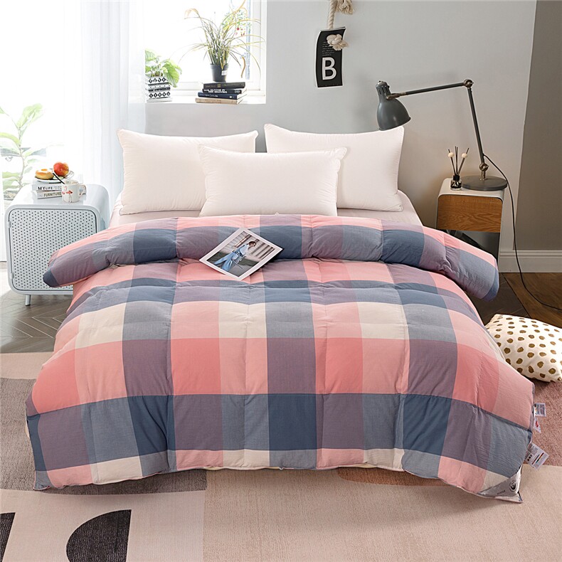 新款纯棉印花鹅绒被，被套/被芯，一起卖家纺