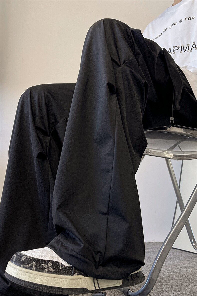 8XL-M特大码冰丝裤男美式工装裤高腰垂感宽松防晒阔腿裤K962P45,男装防晒衣,电商D206-1