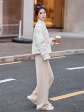 新中式国风盘扣刺绣棉衣短外套女2025秋冬新款洋气减龄轻薄款棉服，女装棉衣/棉服，依如秀(原杭风阁)