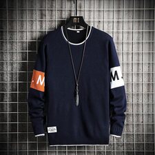秋冬毛衣男韩版ins潮牌衣服宽松套头圆领针织百搭上衣男DF117T，男装针织衫/毛衣，电商A102
