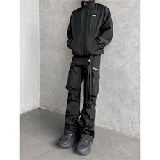 B221美式ins高街褶皱休闲弹力工装裤LK24159-P65控88，男装工装外套，电商B221