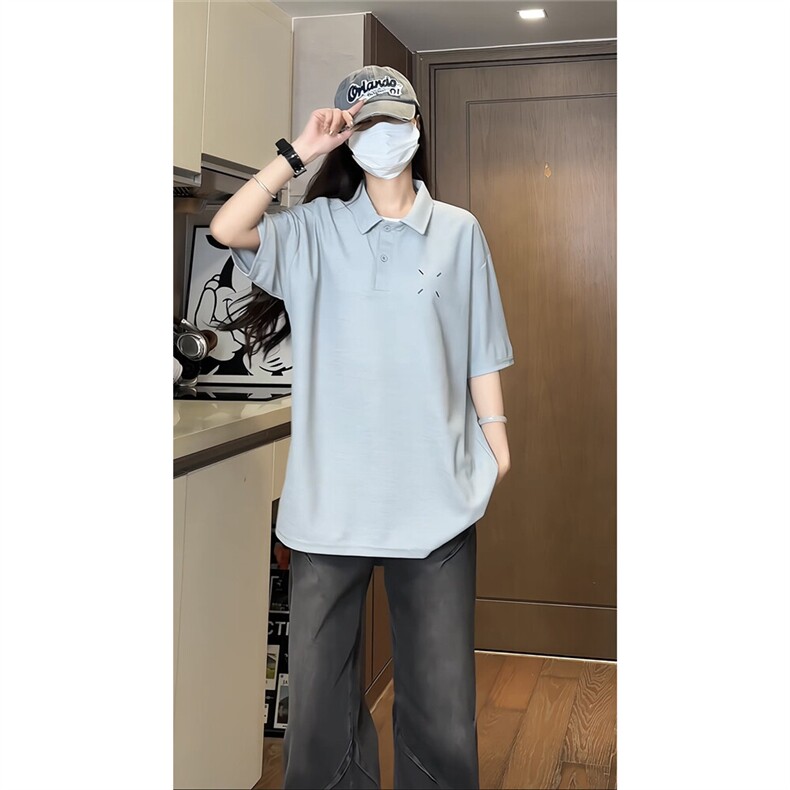 PL9003-P25-控49-大量现货POLO衫男短袖T恤潮牌纯色翻领透气网眼图片