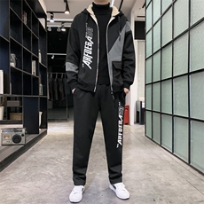 卫衣男运动套装秋冬2022宽松开衫连帽休闲加绒加厚TZ832-P95，男装休闲套装，星座210-3