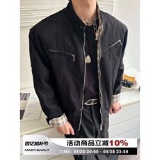 [001]水洗立领夹克男拉链短款情侣工装休闲外套A079-JK96005-P73，男装夹克，电商A079