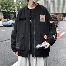 夹克男士秋季宽松潮流休闲帅气棒球服2021新款复古上衣W1703-P52，男装夹克，星座512-4