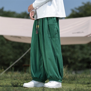 风秋冬休闲裤男宽松大码阔腿哈伦裤潮流灯芯绒长裤子AK13P45图片
