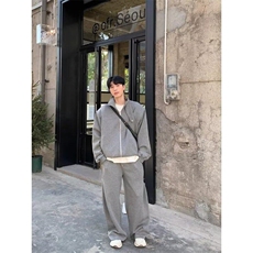 解构弯刀卫裤男高街拖地裤子宽松阔腿休闲长裤1001-1-WK202-P40，男装休闲裤，星座1001-1