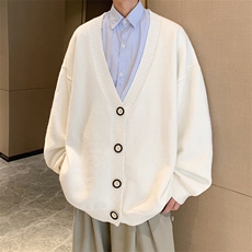 8XL-M特大码开衫毛衣简约外套男情侣休闲针织衫毛线衣MY1205P55，男装针织衫/毛衣，电商D206-1
